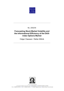 Forecasting Stock Market Volatility and the Informational Efficiency