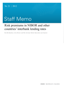 Risk premiums in NIBOR and other countries` interbank lending rates