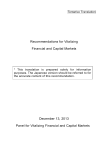 Recommendations for Vitalizing Financial and Capital Markets