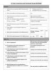 C3 Topic 3 Ammonia and Functional Groups REVISION