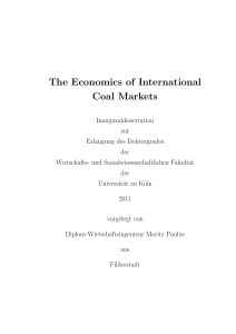 The Economics of International Coal Markets