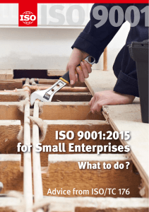 ISO 9001:2015 for Small Enterprises - What to do
