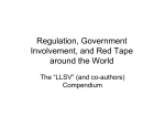 Regulation, Government Involvement, and Red Tape around the World