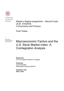 Macroeconomic Factors and the U.S. Stock Market Index: A