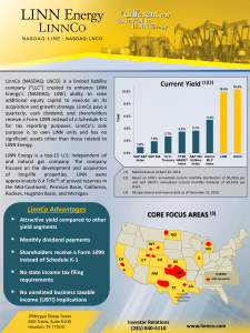 LinnCo Advantages CORE FOCUS AREAS (3) Current Yield (1)(2)