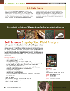 Soil Science Step-by-Step Field Analysis