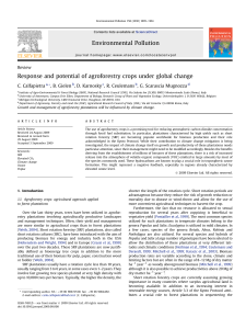 Response and potential of agroforestry crops under global change