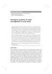 Ecological systems of water management in rural areas