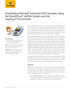 Quantitating Maxwell® Extracted DNA Samples Using the