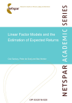Linear Factor Models and the Estimation of Expected Returns