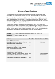 Stage 1 - Person specification template