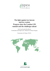 The fight against tax havens and tax evasion Progress since the