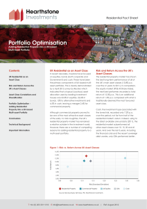 Portfolio Optimisation - Hearthstone Investments