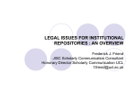 legal issues for institutional repositories : an overview