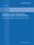 The effects of short-selling public disclosure regimes on equity markets