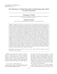 The importance of upland flow paths in determining urban