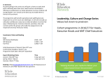 Leadership, Culture and Change Series Values