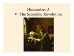 Humanities 3 V. The Scientific Revolution