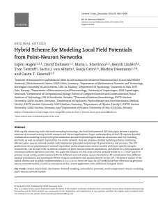 Hybrid Scheme for Modeling Local Field Potentials from Point