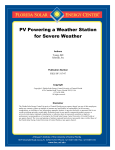 PV Powering a Weather Station for Severe Weather