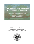 the african diaspora: psychiatric issues
