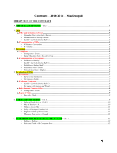 Contracts – 2010/2011 – MacDougall