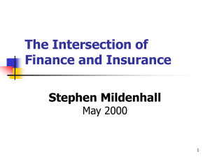 The Intersection of Finance and Insurance - mynl.com