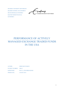 performance of actively managed exchange traded funds in the usa
