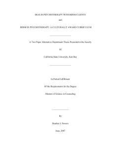 Bias in Psychotherapy with BDSM Clients