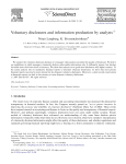 Voluntary disclosures and information production by analysts