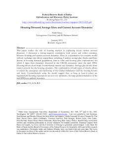 Housing Demand, Savings Gluts and Current Account Dynamics