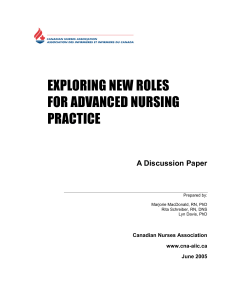 Exploring New Roles for Advanced Nursing Practice