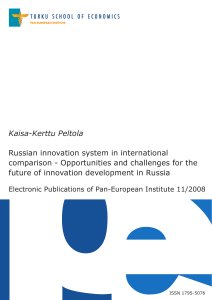 Kaisa-Kerttu Peltola Russian innovation system in international