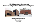 Field Operations Department Wastewater Operations