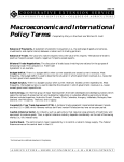 Macroeconomic and International Policy Terms