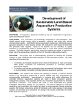Development of Sustainable Land-Based Aquaculture Production