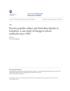 Racism, popular culture and Australian identity in