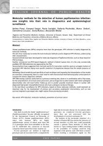 Molecular methods for the detection of human papillomavirus infection