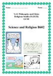 Science and Religion Revision Worksheets