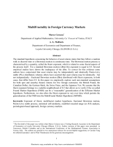 MultiFractality in Foreign Currency Markets