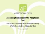 The Adaptation Fund Project Portfolio