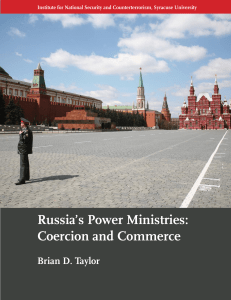 Russia`s Power Ministries - Institute for National Security and