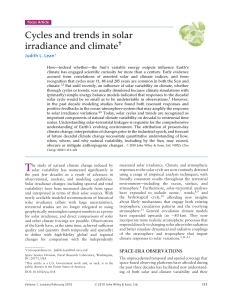 Cycles and trends in solar irradiance and climate