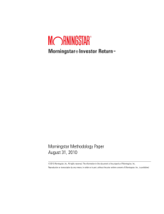 Morningstar® Investor Return™ Methodology