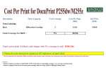 Total cost to print A4 black color image with 5% coverage