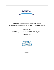 Report on the Secondary Market for RGGI CO 2 Allowances