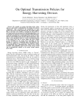 On Optimal Transmission Policies for Energy