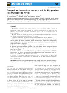 Competitive interactions across a soil fertility gradient in a