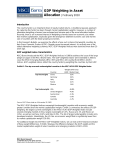 GDP Weighting in Asset Allocation