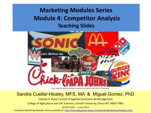 Marketing Module 4: Competitor Analysis